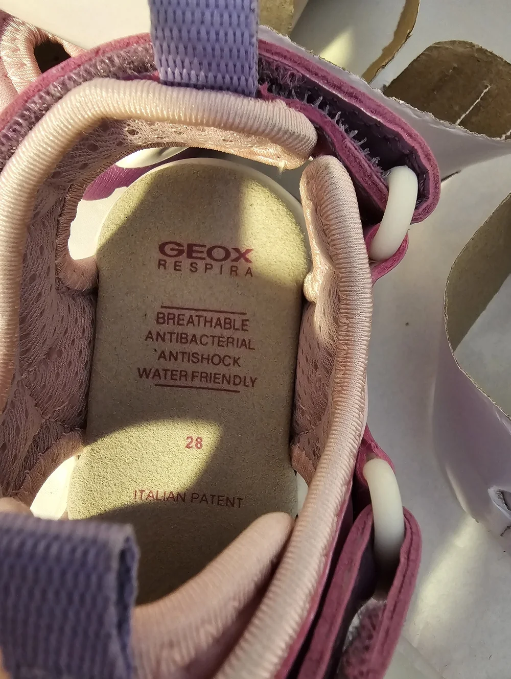 Geox Purple Pink Kids Sandals